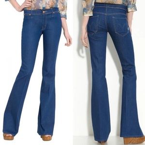 Mother Jeans The Runaway in Blue Skies and Promises 25 skinny flare